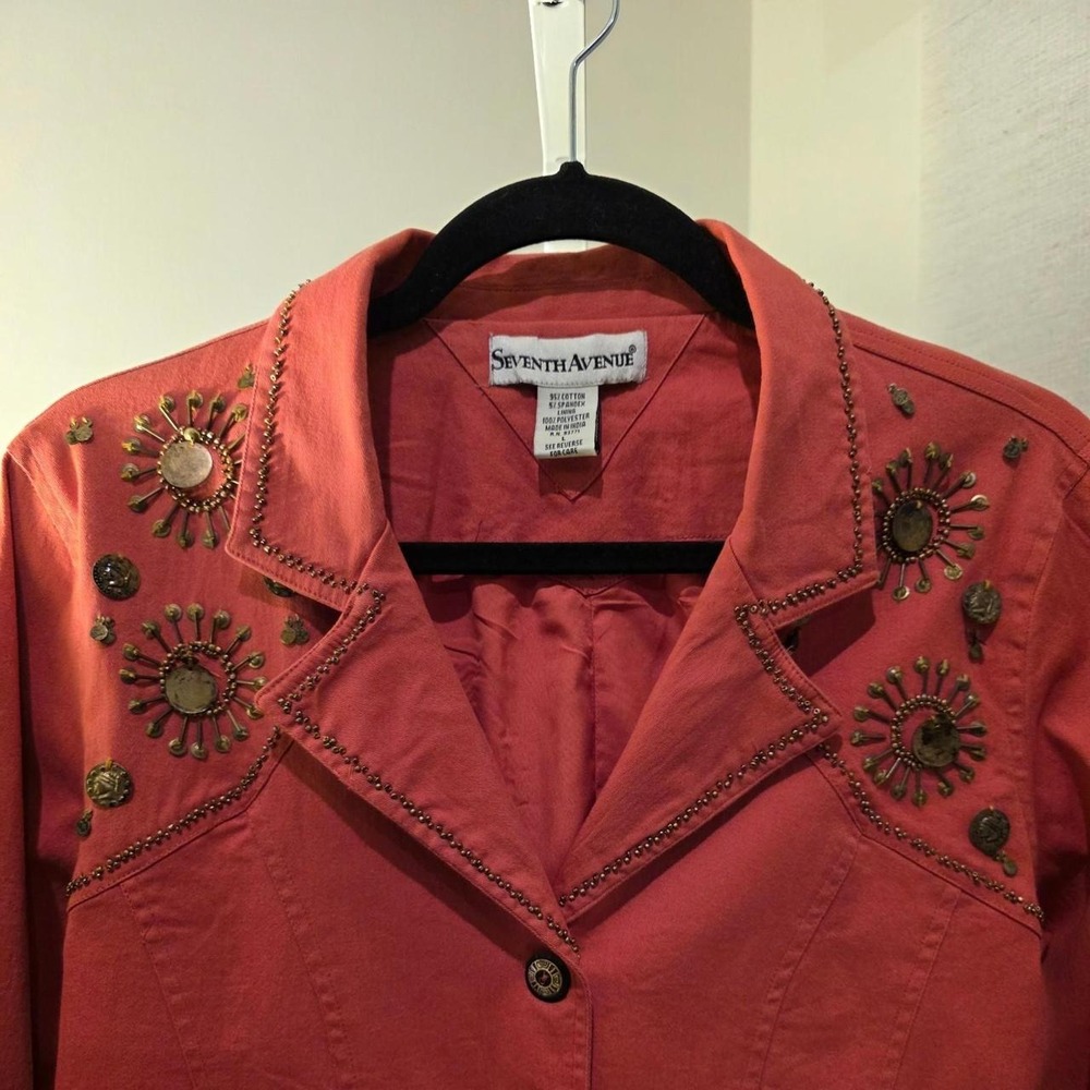 Vintage Y2K Coral Denim Jacket